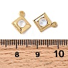 Brass Glass Charms KK-P340-08G-03-3