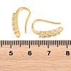 Brass Rhinestone Earring Hooks KK-C261-01C-G-3
