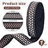 10 Yards Polyester Jacquard Ribbon OCOR-WH0101-187B-2