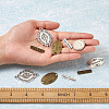 60Pcs 6 Style Tibetan Style Alloy Links Connectors PALLOY-TA0002-39-6