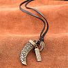 Punk Style Adjustable Leather Necklaces NJEW-BB18105-A-7