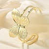 Butterfly Brass Cuff Open Bangles BJEW-M060-01G-01-4