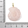Natural Rose Quartz Carved Pendants G-C282-01K-3