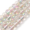 Transparent Electroplate Glass Beads Strands GLAA-T032-T6mm-C12-1