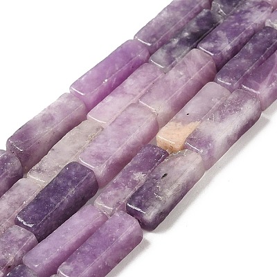 Natural Lepidolite/Purple Mica Stone Beads Strands G-E612-C05-B-1