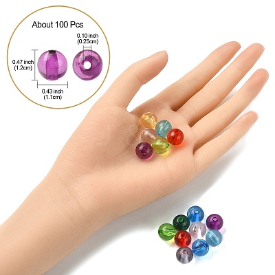 Transparent Acrylic Beads MACR-YW0002-72A-1