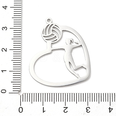 Non-Tarnish 304 Stainless Steel Pendants STAS-K287-04P-1