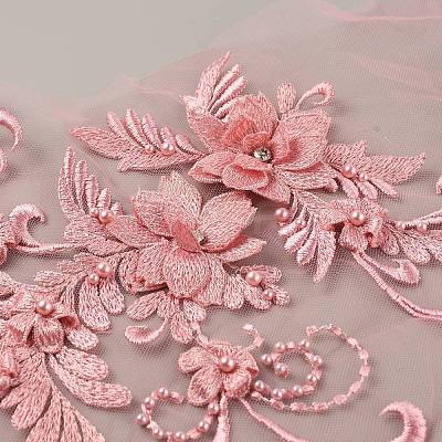 3D Flower Organgza Polyester Embroidery Ornament Accessories DIY-WH0308-243B-1