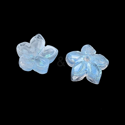 Dyed & Heated Glass Bead Caps X-GLAA-Z019-02L-1