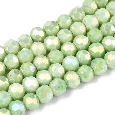 Anti-Tarnish Electroplate Glass Beads Strands EGLA-T021-4mm-15-09-1