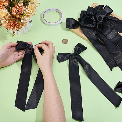 8Pcs Polyester Single Face Satin Ribbon Candle Holder Decoration HJEW-PH02149-1
