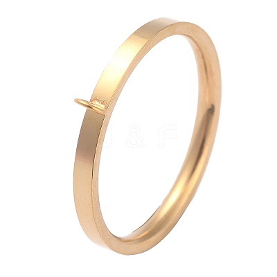 304 Stainless Steel Finger Ring Settings RJEW-O045-09-G-1
