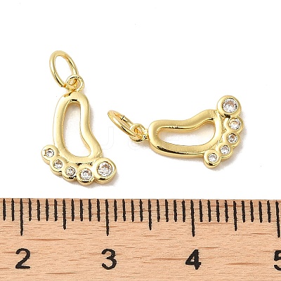 Rack Plating Brass Micro Pave Cubic Zirconia Pendants KK-K377-63G-1