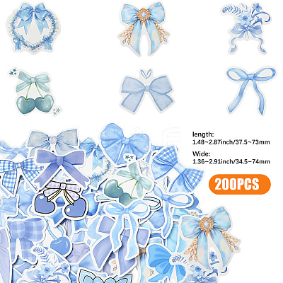 4 Sets PVC Plastic Decorative Sticker Labels DIY-SP0005-32B-1