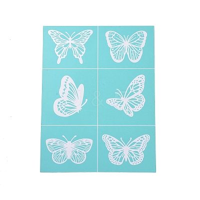 2Pcs Self-Adhesive Silk Screen Printing Stencil DIY-OC0008-013-1