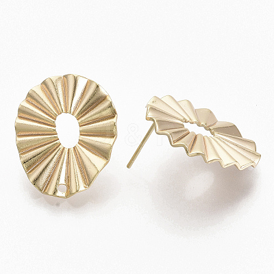 Brass Stud Earring Findings LS-X-KK-T056-15G-NF-1