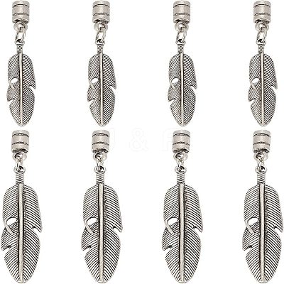 8Pcs 2 Size Alloy Cord Ends FIND-CA0003-70-1
