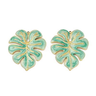 304 Stainless Steel Enamel Pendants STAS-L290-001B-G-1
