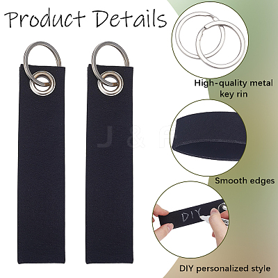 30Pcs Non-Woven Fabric Keychains KEYC-SP0001-64A-1