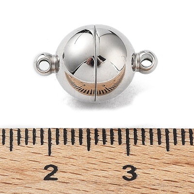 Tarnish Resistant 304 Stainless Steel Magnetic Clasps with Loops STAS-E006-52-01-1