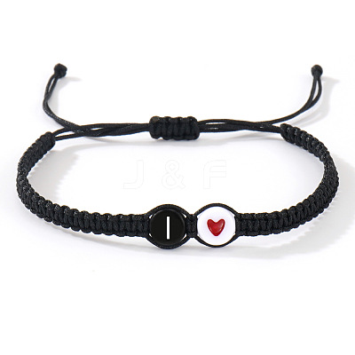 304 Stainless Steel Alphabet Beads Braided Bead Bracelets RY3090-35-1
