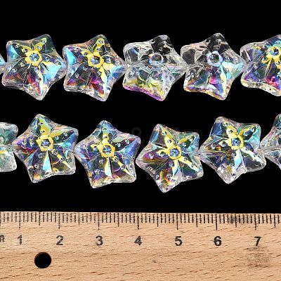 Electroplate Baking Paint Glass Beads Strands EGLA-K061-12A-AB01-1
