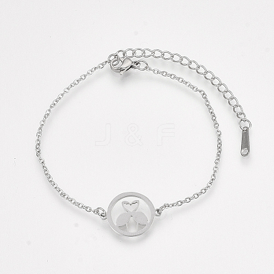 Tarnish Resistant 201 Stainless Steel Link Bracelets BJEW-T011-JN154-1-1