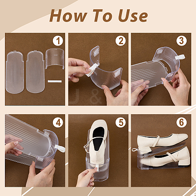 Adjustable Plastic Shoe Racks ODIS-WH0099-170-1