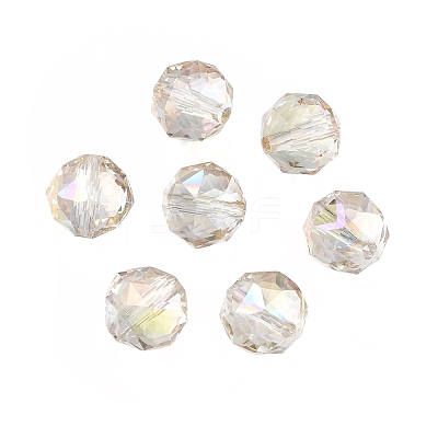 Electroplate Transparent Round Glass Beads GL-CBA6A73-AB02-1