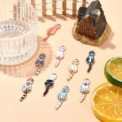 18Pcs 9 Colors Alloy Pendants FIND-CJ0002-11-1