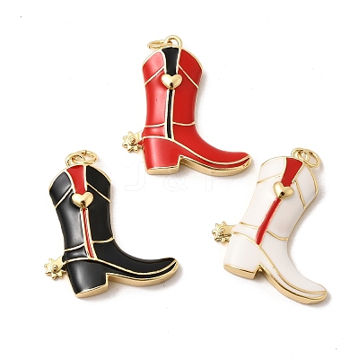 Brass Enamel Pendants KK-H267-113G-1