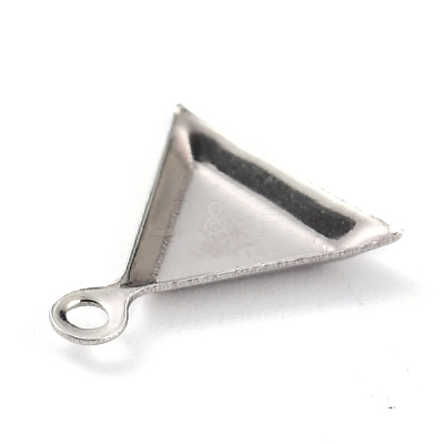 Non-Tarnish 304 Stainless Steel Pendant Cabochon Settings STAS-J032-30-1