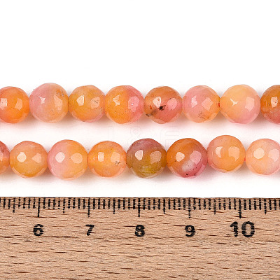 Dyed Natural White Jade Beads Strands G-T139-8mm-60-11-1