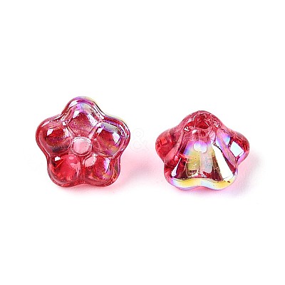 Electroplate Transparent Glass Beads Strands EGLA-N055-03A-05-1