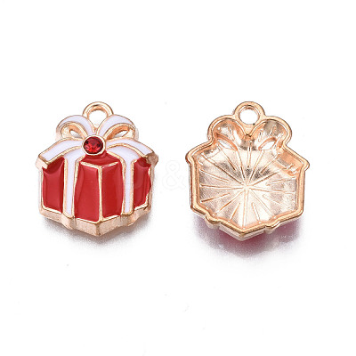 Christmas Alloy Enamel Pendants X-ENAM-Q442-57-1