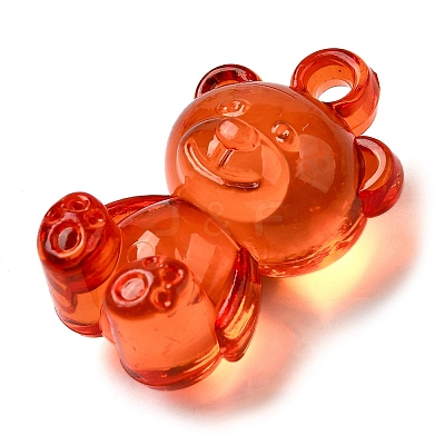 Transparent Printed Acrylic Pendants OACR-E043-01-1