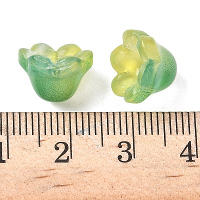 Transparent Glass Beads Caps GLAA-B028-01C-1