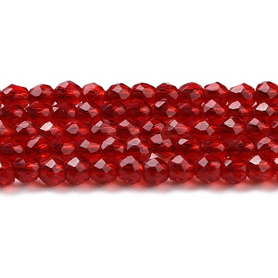 Transparent Glass Beads Strands GLAA-H021-04-24-1