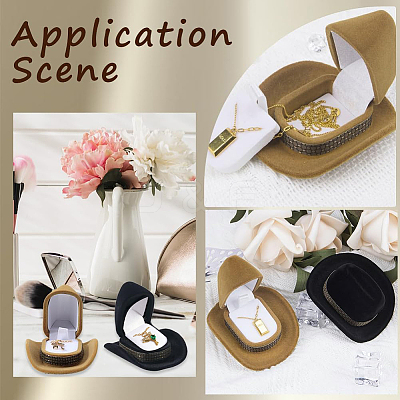 4Pcs 2 Colors Hat Velvet Jewelry Boxes CON-SC0001-19B-1