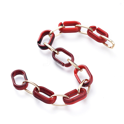 Handmade Acrylic & Aluminium Cable Chains AJEW-JB00560-03-1