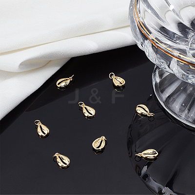 10Pcs Brass Pendants KK-BBC0001-52G-1