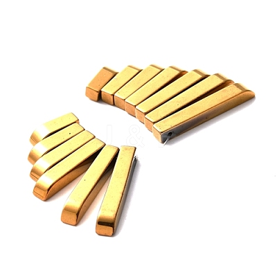 Non-magnetic Synthetic Hematite Rectangle Beads G-M077-02-1
