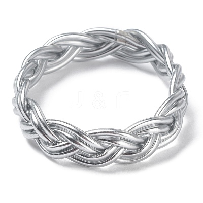 Plastic Cord Braided Stretch Bracelets BJEW-R313-01D-1