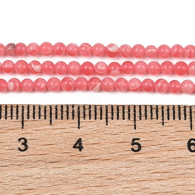 Dyed Synthetic Rhodochrosite Beads Strands GG-CBA0389-A03-2mm-1