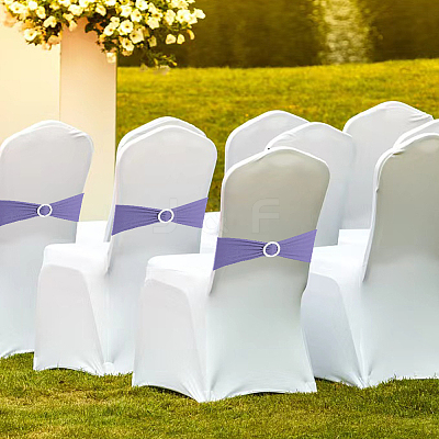Polyester Stretch Chair Sashes Bows for Wedding Reception AJEW-WH0041-20-1