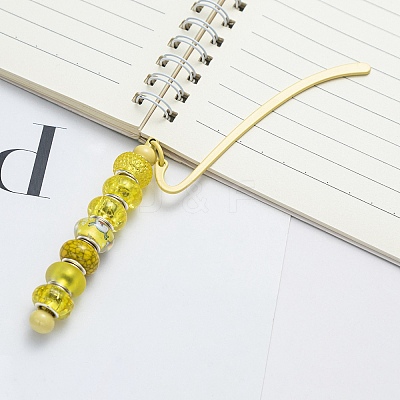 Iron & Alloy Bookmarks with Beadable Bar Pendant AJEW-G055-02D-1