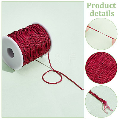 1 Roll 100 Yards Round Nylon Braided Thread NWIR-PH0002-22A-1