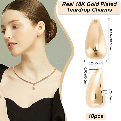 10Pcs Brass Pendants KK-BBC0015-66-1