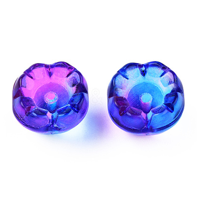 Transparent Spray Painted Glass Beads GLAA-N035-032-G01-1