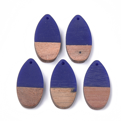 Resin & Walnut Wood Pendants RESI-S358-16G-1